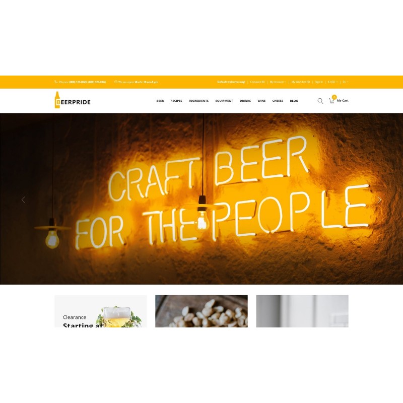 Beerpride - Homebrew Equipment & Supplies Shop Template