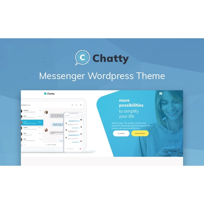 Chatty - Communication Multipurpose Clean WordPress Elementor Theme