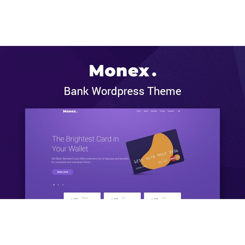 Monex - Bank Services Multipurpose Classic WordPress Elementor Theme