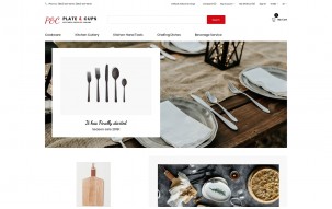 Plate & Cups - Food and Restaurant Simple Clean Bootstrap Shop Template