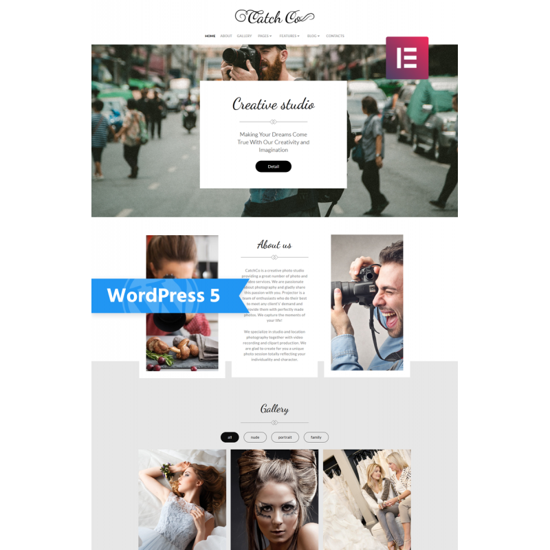 Catch Co - Photo Studio Multipurpose Creative WordPress Elementor Theme