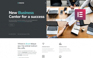 Structer - Business One Page Classic WordPress Elementor Theme