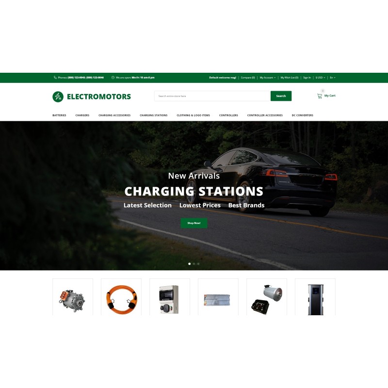 Electromotors - Car Parts Responsive Simple Shop Template