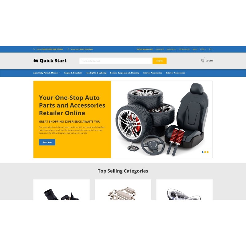 Quick Start - Cars & Motorcycles E-commerce Shop Template