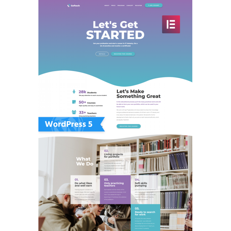 Softtech - IT Education Multipurpose Creative WordPress Elementor Theme
