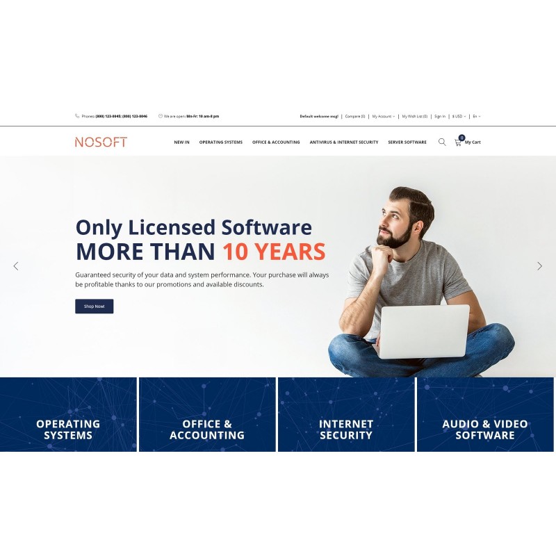 Nosoft - Software Parallax Stylish Shop Template