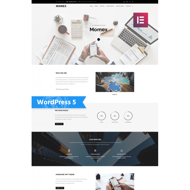 Momex - Business WordPress Elementor Theme
