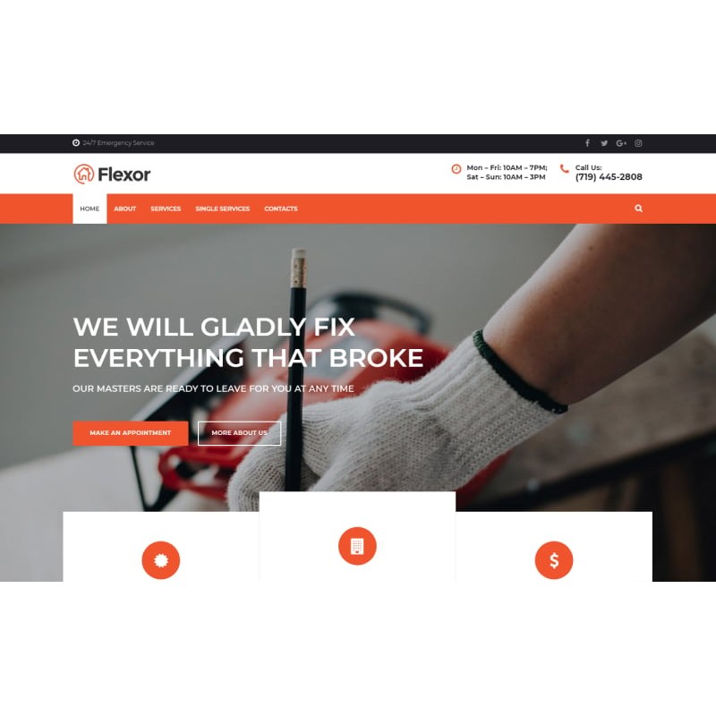 Flexor - Repair Services Multipurpose Classic WordPress Elementor Theme