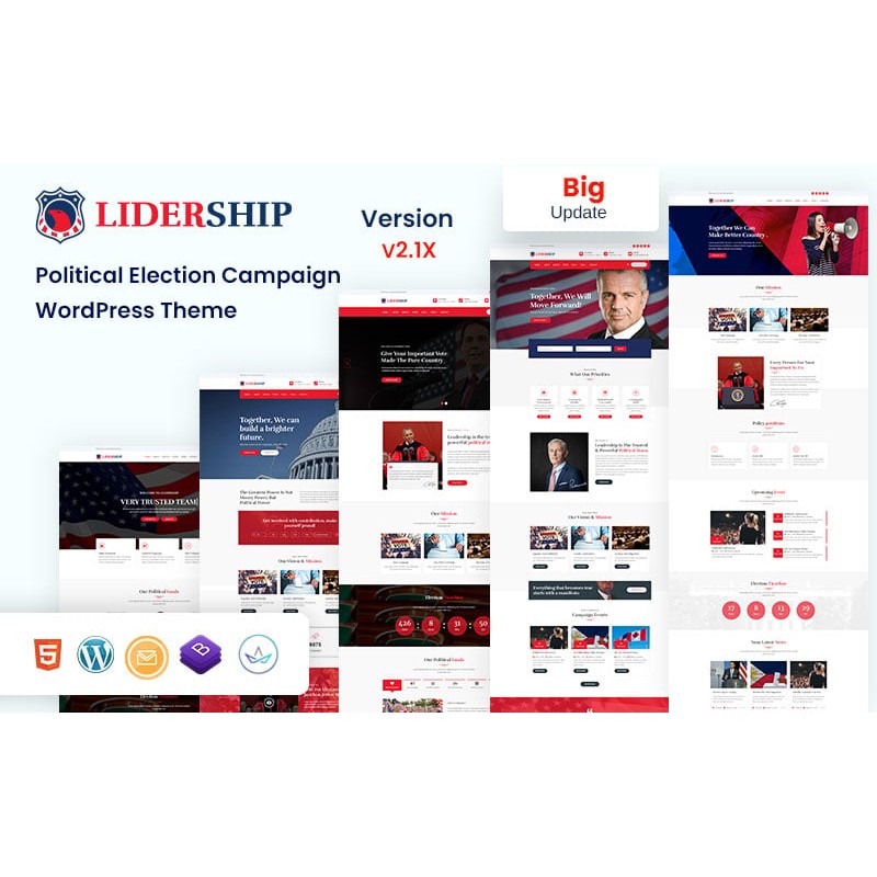 Lidership - Political, Election Campaign and Party Candidate WordPress Theme