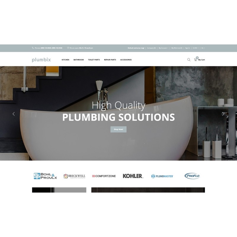 Plumbix - Plumbing Functional Clean Shop Template