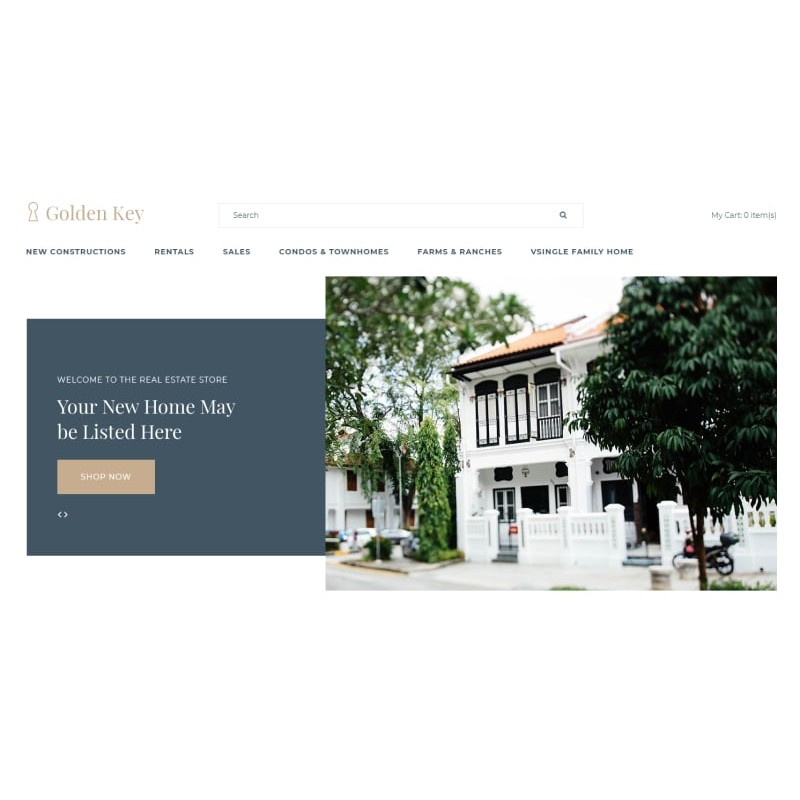 Golden Key - Real Estate Clean Shop Template