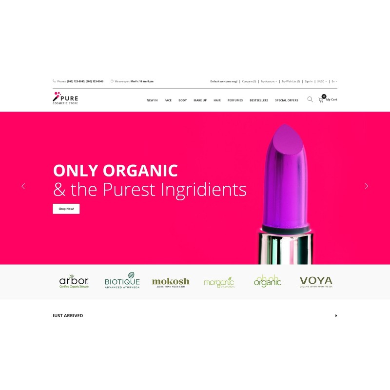 Pure - Beauty Supply Clean Shop Template