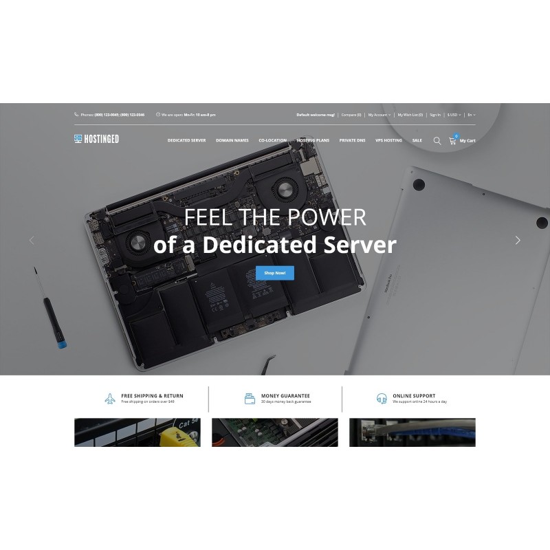 Hostinged - Hosting Reliable Clean Shop Template