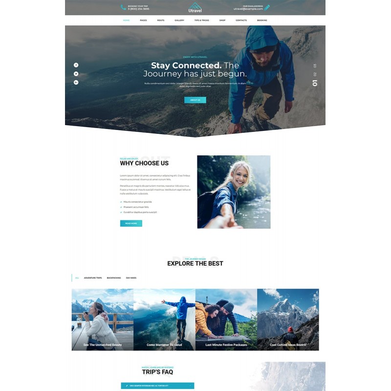 Utravel - Hiking And Outdoors Travel WordPress Theme