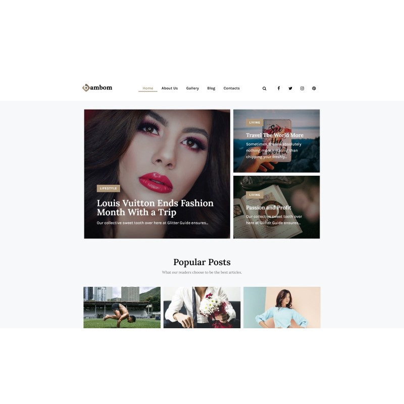 BamBom - Lifestyle Blog Multipurpose Minimal WordPress Elementor Theme