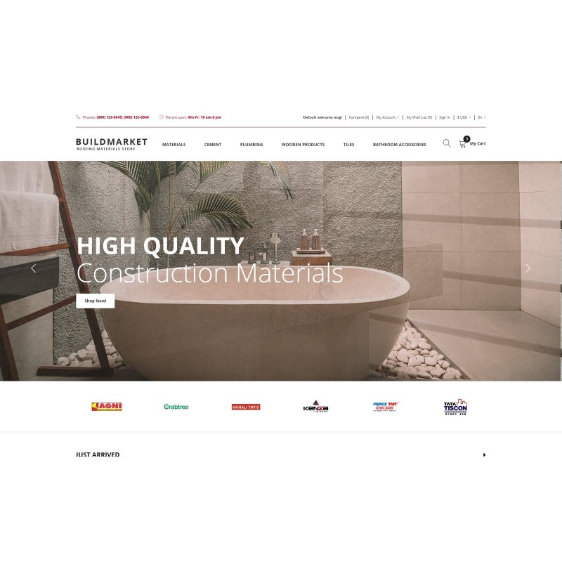 BuildMarket - Building Materials Clean Shop Template