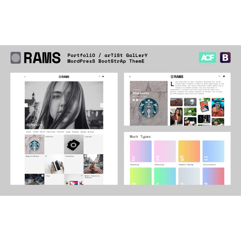RAMS - Portfolio Artist Gallery WordPress Theme
