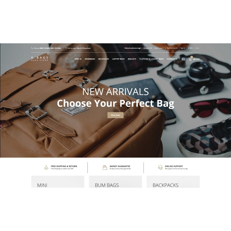 G. Bags - Handbag Clean Shop Template