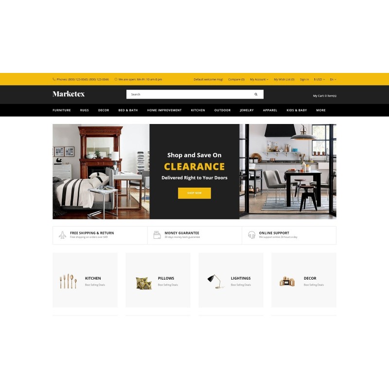 Markets - Wholesale Ready-to-Use Modern Shop Template