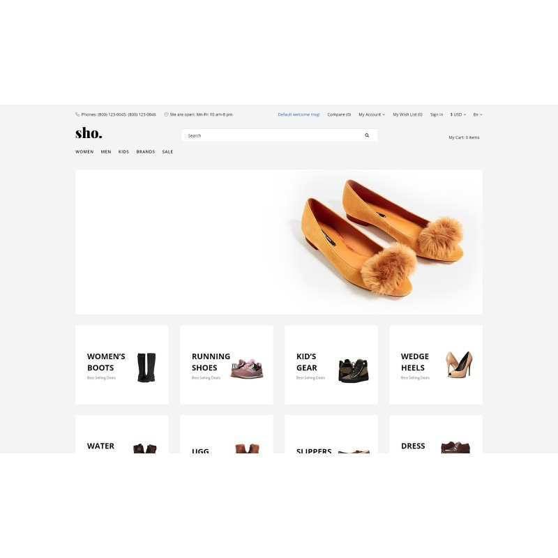 Sho. - Shoe Store E-Commerce Clean Shop Template