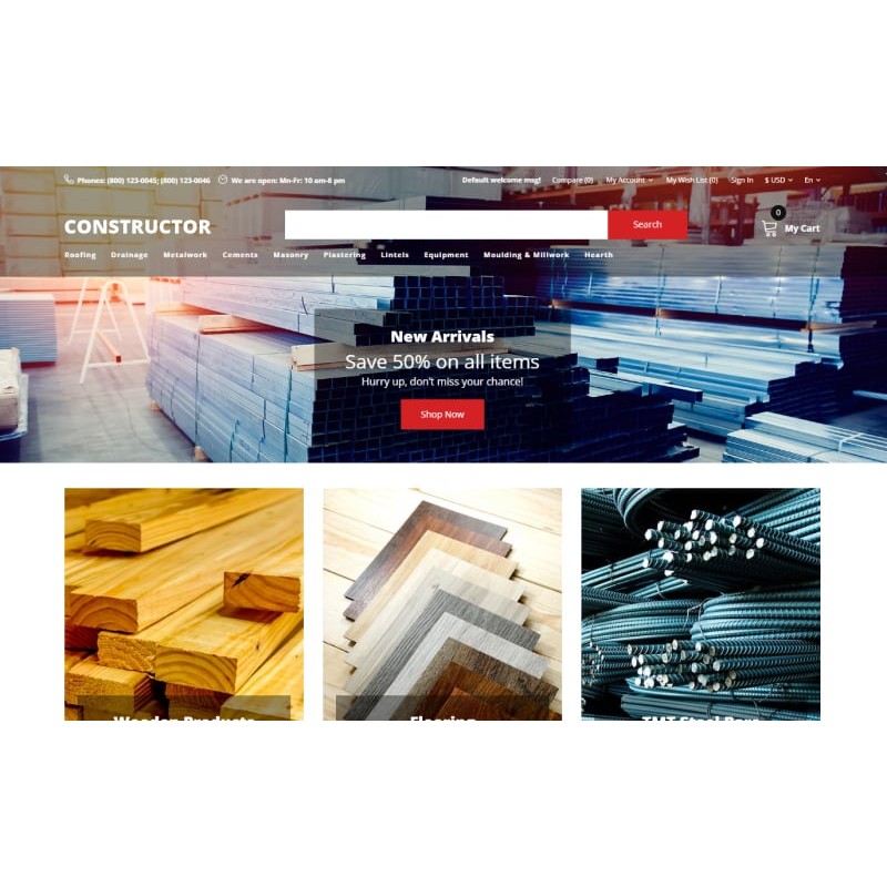 Constructor - Building Materials Creative Shop Template