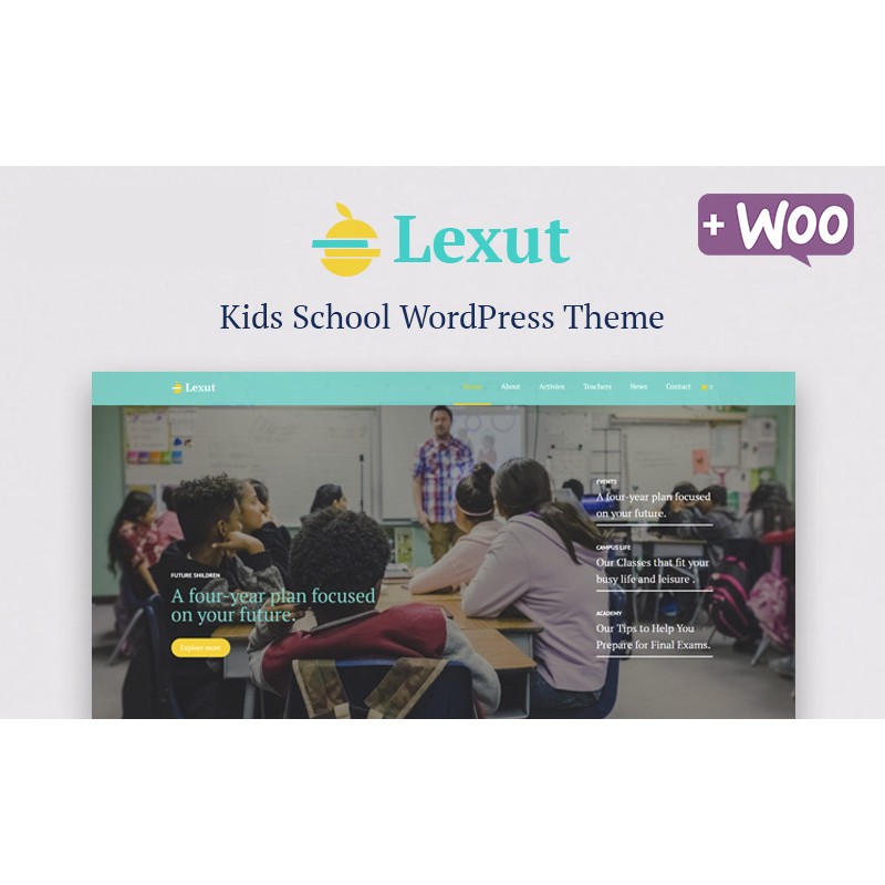 Lexut - Education ECommerce Modern WordPress Elementor Theme