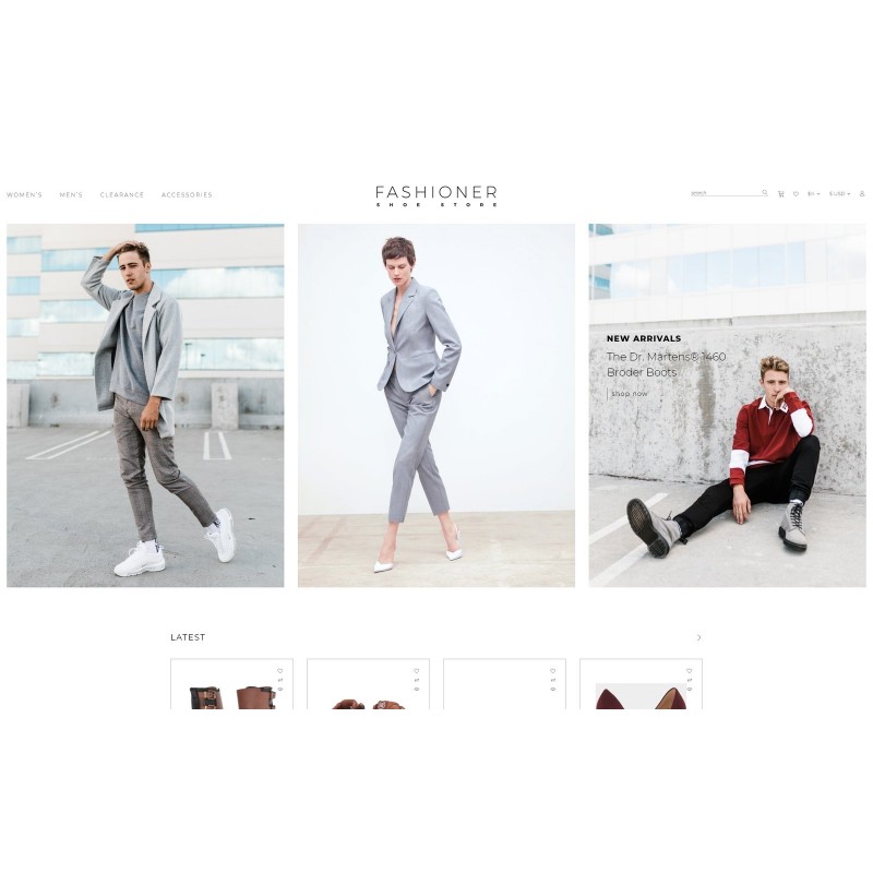 Fashioner - shoes store Shop Template
