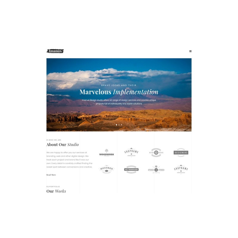 Imanus - Design Multipurpose Minimal WordPress Elementor Theme