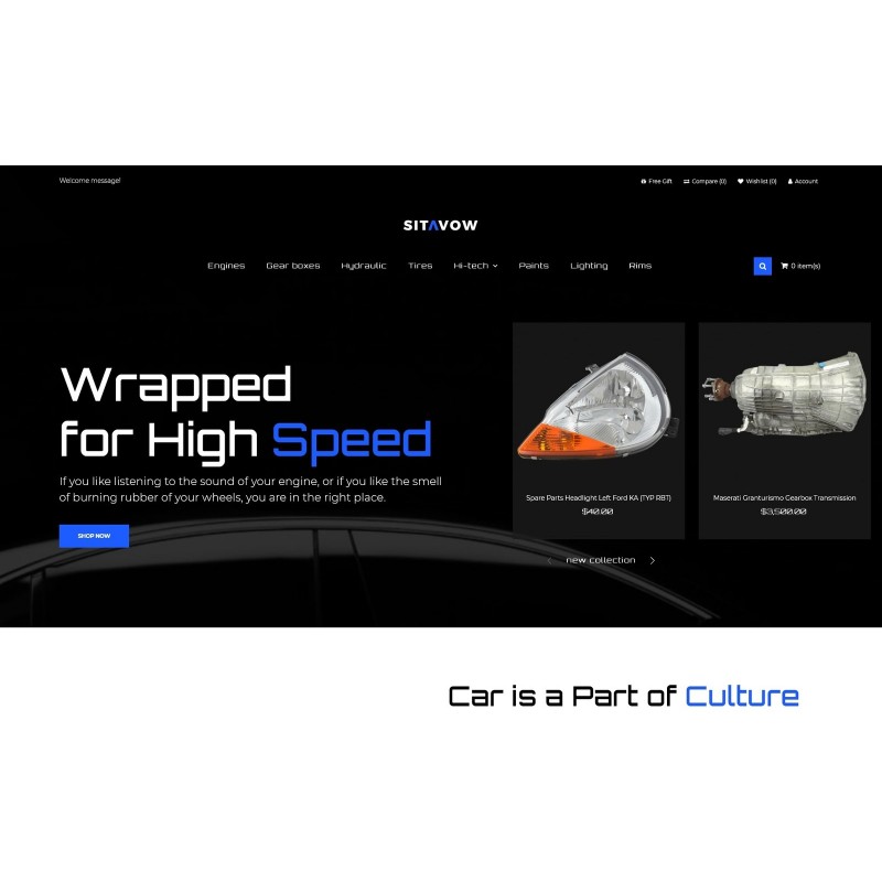 Sitavow - Auto Parts Clean Shop Template