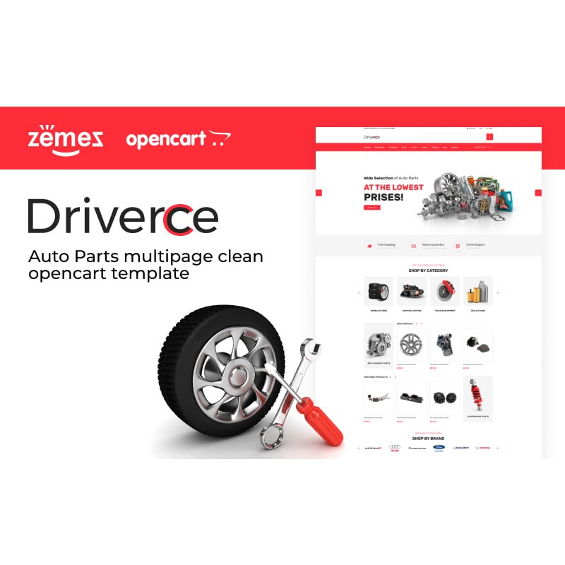 Driverce - Auto Parts Multipage Clean Shop Template