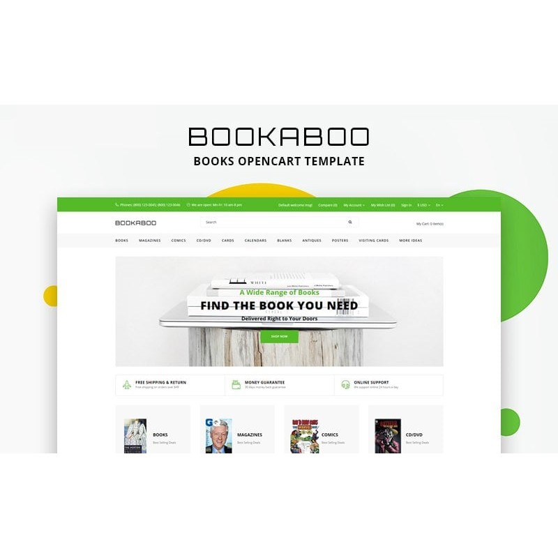 BookaBoo - Books Multipage Clean Shop Template