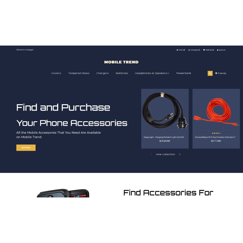 Mobile Trend - Mobile Accessories Store Modern Shop Template