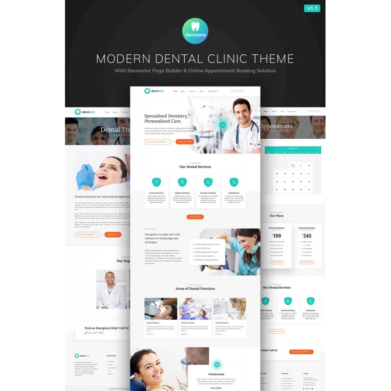 Dentora - Dental Clinic WordPress Elementor Theme