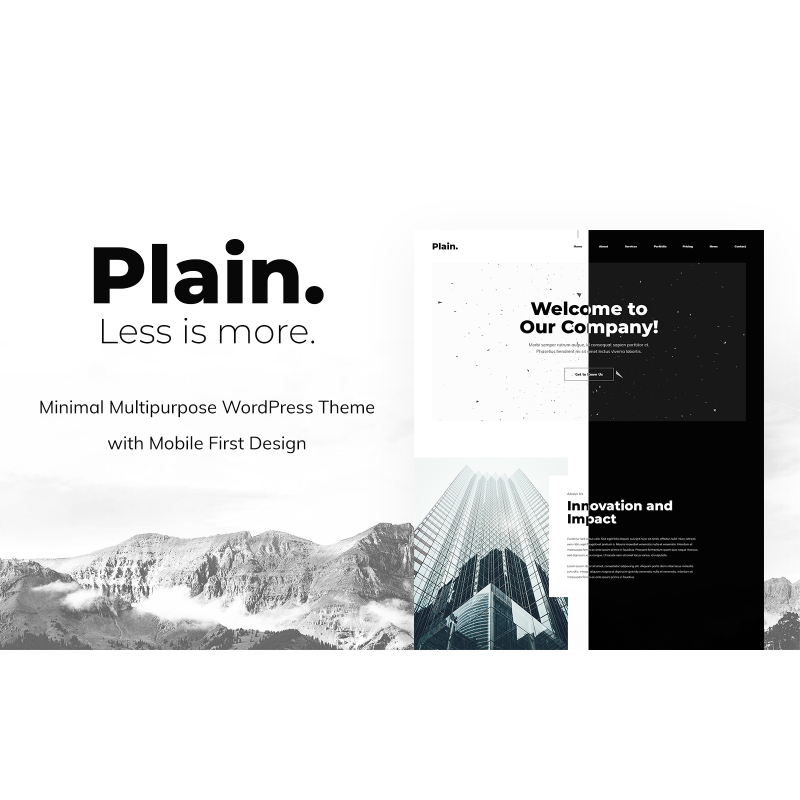 Plain - Minimal Multipurpose WordPress Theme