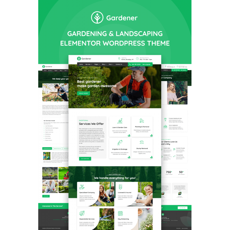 Gardener - Gardening and Landscaping WordPress Elementor Theme