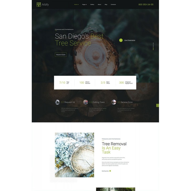Arbify - Arborist and Tree Trimming Service WordPress Theme