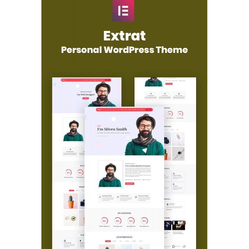 Extrat - Personal Portfolio Responsive WordPress Theme