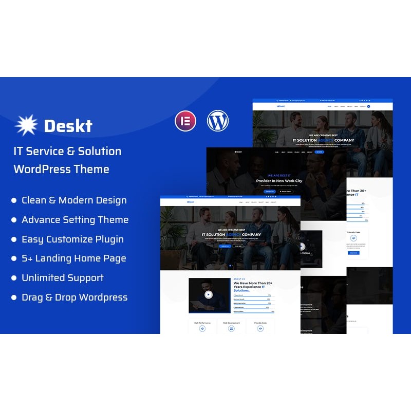 Deskt - IT Service and IT Solutions Responsive WordPress Theme